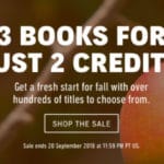 3 luisterboeken voor de prijs van 2 bij Audible !