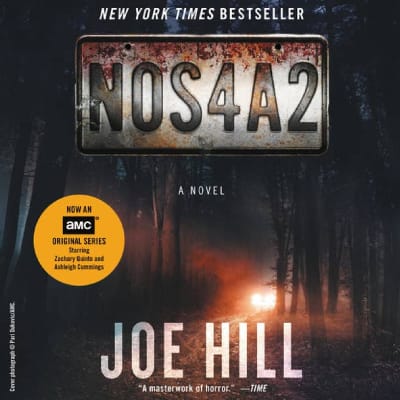 Boekcover van NOS4A2 door Joe Hill, een horrorroman over Charlie Manx en zijn sinistere wereld Christmasland, nu als serie op Amazon Prime.