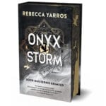 Omslag van Fourth Wing boek 3 - Onyx Storm van Rebecca Yarros.