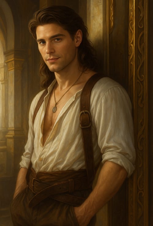 Atlas uit Trial of the Sun Queen, een charmant en krachtig personage