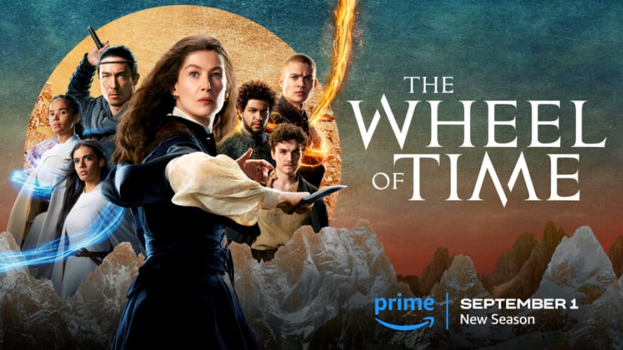 Promobeeld van The Wheel of Time seizoen 2 op Amazon Prime met hoofdpersonages