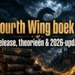 Afbeelding bij een artikel over Fourth Wing boek 4, de mogelijke releasedatum, theorieën en het extra Empyrean-boek van 2026.