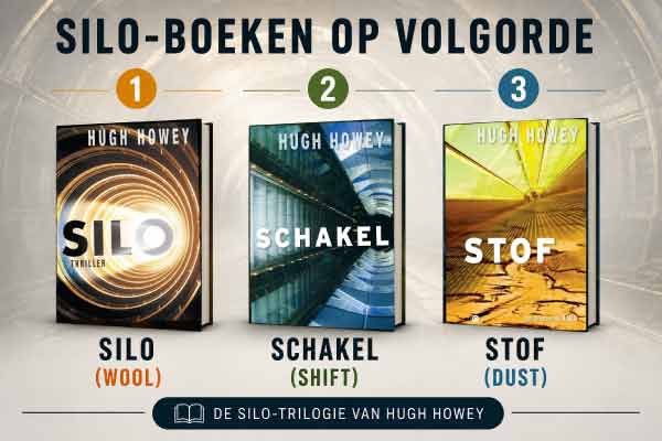 De Silo-boeken van Hugh Howey op volgorde: Silo, Schakel en Stof